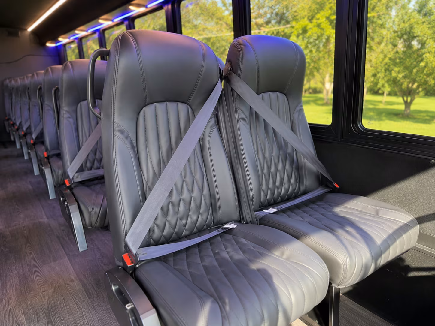 15 passenger minibus interior