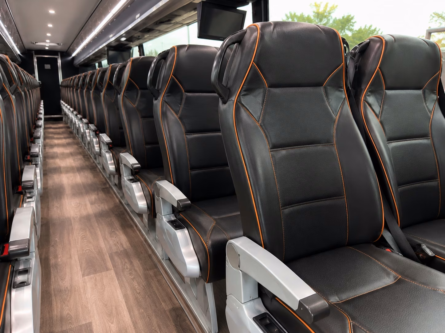 toledo charter bus rental interior