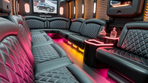 party bus rental interior toledo