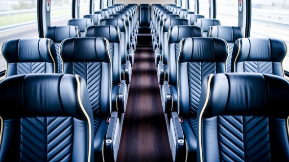 toledo 55 passenger charter bus inside